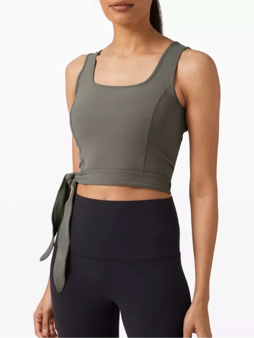 lululemon athletica Olive Tie-Wrap Crop Tank